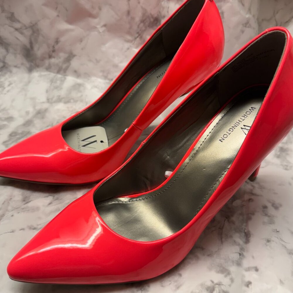 WORTHINGTON ZOE PUMP NEON PINK HEELS - Picture 5 of 5